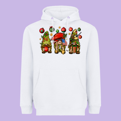 Christmas Army Gnomes 4th Of July Heavyweight Hoodie Designed By Howdyjamesfarm