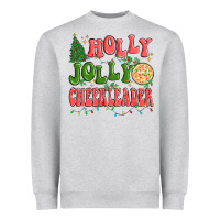 Heather Grey holly jolly cheerleader Heavyweight Sweatshirt - MaliasSmallBusiness