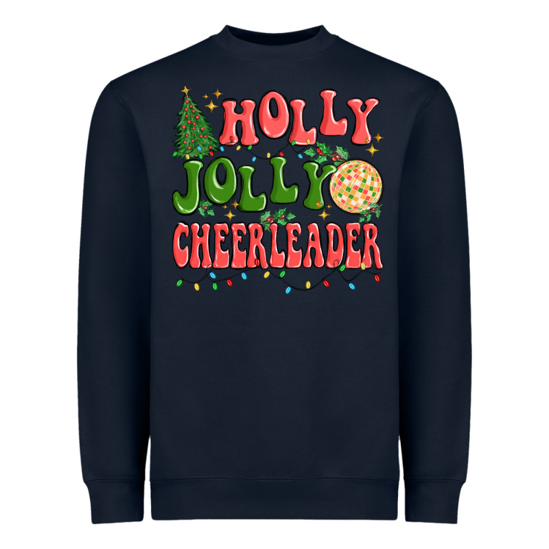 Holly Jolly Cheerleader Heavyweight Sweatshirt by MaliasSmallBusiness | Teevron