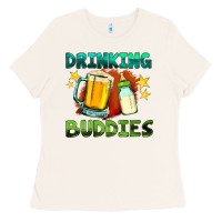 Bone drinking buddies with baby bottle and beer Ladies Tee - HRA Design Shop