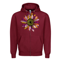Burgundy sunflower png Zipper Hoodie - Bettercallsaul