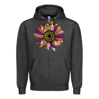Charcoal Heather sunflower png Zipper Hoodie - Bettercallsaul