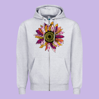 Sunflower Png Zipper Hoodie Designed By Bettercallsaul