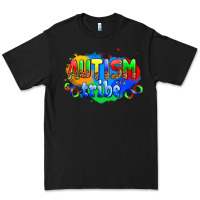 Black autısm tribe Premium Tee - AdoDesignShop