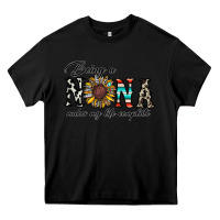 Black being nana makes my life complate Heavy Core Tee - CowhideDigitalArt