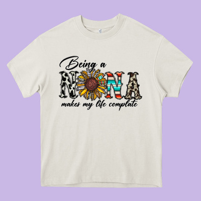 Being Nana Makes My Life Complate Heavy Core Tee Designed By Cowhidedigitalart