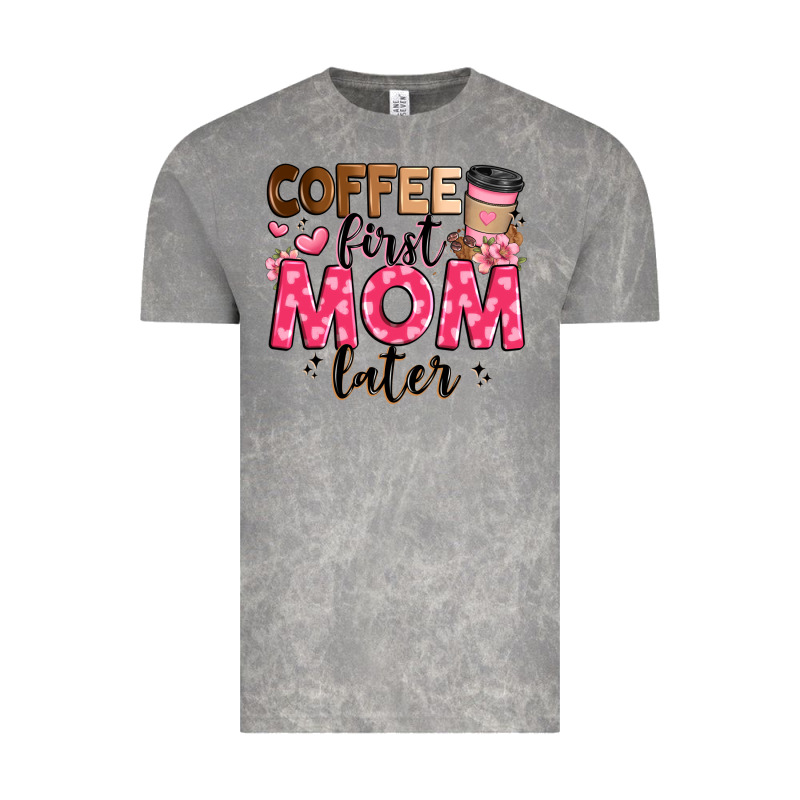Coffee First Mom Later Vintage Tee by JahusDesignShop | Teevron
