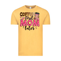 Vintage Mustard coffee first mom later Vintage Tee - JahusDesignShop