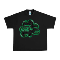 Black st patricks day shamrock typography Urban Heavy Tee - MaliasSmallBusiness
