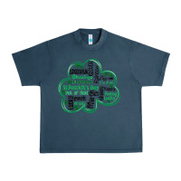 Midnight Navy st patricks day shamrock typography Urban Heavy Tee - MaliasSmallBusiness