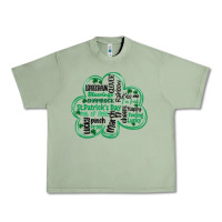 Oil Green st patricks day shamrock typography Urban Heavy Tee - MaliasSmallBusiness