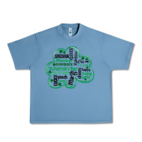 Pebble Blue st patricks day shamrock typography Urban Heavy Tee - MaliasSmallBusiness