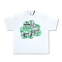 White st patricks day shamrock typography Urban Heavy Tee - MaliasSmallBusiness