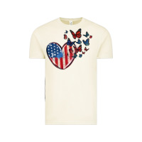 Vintage Arctic 4th of july american flag heart butterfly Vintage Tee - MaliasSmallBusiness