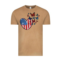 Vintage Camel 4th of july american flag heart butterfly Vintage Tee - MaliasSmallBusiness