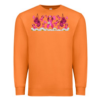 Carrot cancer ribbon with daisy Premium Sweatshirt - TumblerDesignByShophia
