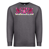 Charcoal Heather cancer ribbon with daisy Premium Sweatshirt - TumblerDesignByShophia