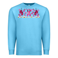 Ocean Blue cancer ribbon with daisy Premium Sweatshirt - TumblerDesignByShophia