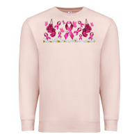 Pale Pink cancer ribbon with daisy Premium Sweatshirt - TumblerDesignByShophia