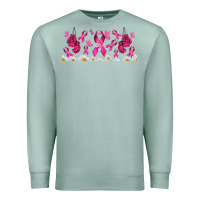 Seafoam cancer ribbon with daisy Premium Sweatshirt - TumblerDesignByShophia