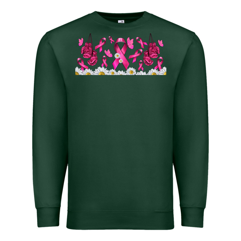 Cancer Ribbon With Daisy Premium Sweatshirt by TumblerDesignByShophia | Teevron