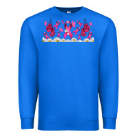 True Royal cancer ribbon with daisy Premium Sweatshirt - TumblerDesignByShophia