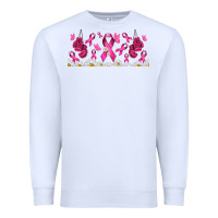 White cancer ribbon with daisy Premium Sweatshirt - TumblerDesignByShophia