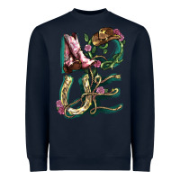 Navy love boots horseshoe cowboy Heavyweight Sweatshirt - NancyCooperArtShop