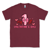 Burgundy my first valentines day Classic Tee - MaliasSmallBusiness