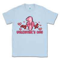 Dusty Blue my first valentines day Classic Tee - MaliasSmallBusiness