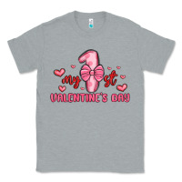 Heather Grey my first valentines day Classic Tee - MaliasSmallBusiness