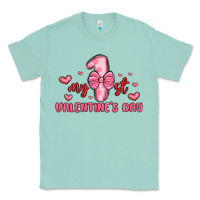 Seafoam my first valentines day Classic Tee - MaliasSmallBusiness