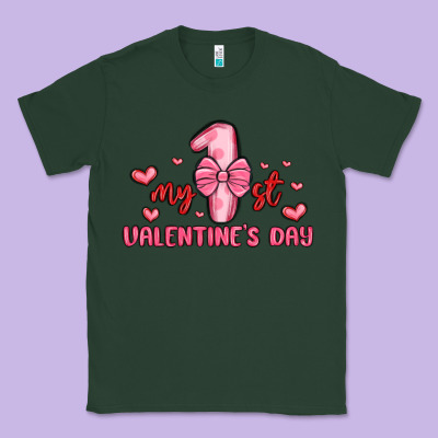 My First Valentines Day Classic Tee Designed By Maliassmallbusiness