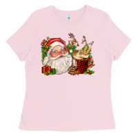 Santa And Hot Cocoa Cup Ladies Tee | Teevron