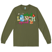 Army Green school lunch squad Long Sleeve Tee - NancyCooperArtShop