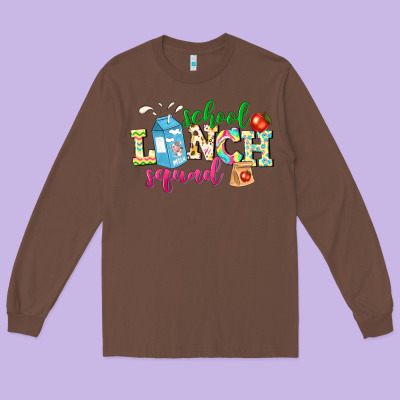School Lunch Squad Long Sleeve Tee Designed By Nancycooperartshop