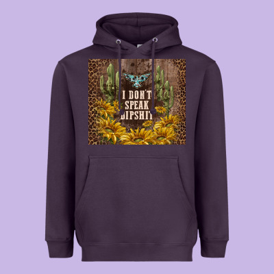 I Don't Speak Dipshit Heavyweight Hoodie Designed By Tumblerdesignbyshophia