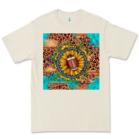 Bone football leopard turquoise sunflower seamless pattern Premium Tee - JahusDesignShop