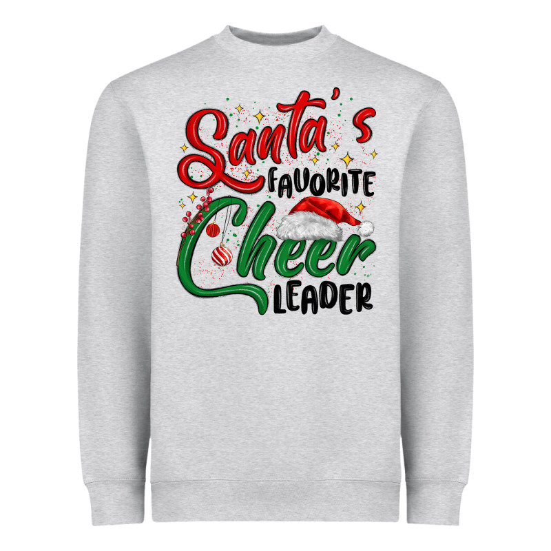 Santa S Favorite Cheer Leader Heavyweight Sweatshirt by MaliasSmallBusiness | Teevron