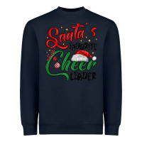 Navy santa s favorite cheer leader Heavyweight Sweatshirt - MaliasSmallBusiness