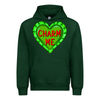 Forest Green valentine's day hearts Urban Hoodie - FaDigitalArtStudio