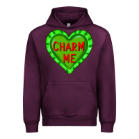 Mauve Wine valentine's day hearts Urban Hoodie - FaDigitalArtStudio