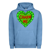 Pigment Pebble Blue valentine's day hearts Urban Hoodie - FaDigitalArtStudio