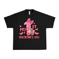 Black my first valentines day Urban Heavy Tee - MaliasSmallBusiness