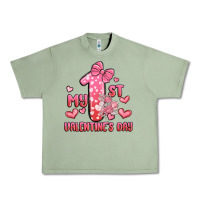 Oil Green my first valentines day Urban Heavy Tee - MaliasSmallBusiness