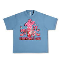 Pebble Blue my first valentines day Urban Heavy Tee - MaliasSmallBusiness