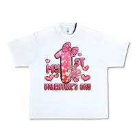 White my first valentines day Urban Heavy Tee - MaliasSmallBusiness