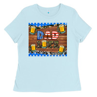 Baby Blue dad life with beers Ladies Tee - HRA Design Shop