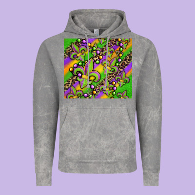 Mardi Gras Carnival Fleur De Lis Vintage Hoodie Designed By Jasminsmagicworld