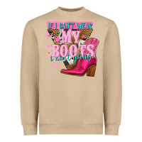 Mushroom if i cant wear my boots i aint going Heavyweight Sweatshirt - NancyCooperArtShop